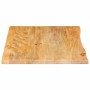 Tablero de mesa borde natural madera maciza mango 90x60x3,8 cm