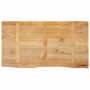 Tablero de mesa borde natural madera maciza mango 100x60x3,8 cm