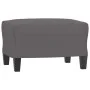 3-seater sofa with stool gray synthetic leather 180 cm by vidaXL, Sofas - Ref: Foro24-3201016, Price: 275,40 €, Discount: %