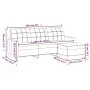 3-Sitzer-Sofa mit Hocker aus grauem Kunstleder 180 cm von vidaXL, Sofas - Ref: Foro24-3201016, Preis: 275,40 €, Rabatt: %