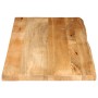 Tablero de mesa borde natural madera maciza mango 140x60x3,8 cm