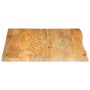 Tablero de mesa borde natural madera maciza mango 90x80x3,8 cm