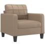 Armchair with footstool in synthetic leather, cappuccino color, 60 cm. by vidaXL, Sofas - Ref: Foro24-3201013, Price: 217,11 ...