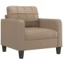 Armchair with footstool in synthetic leather, cappuccino color, 60 cm. by vidaXL, Sofas - Ref: Foro24-3201013, Price: 224,26 ...