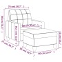 Armchair with footstool in synthetic leather, cappuccino color, 60 cm. by vidaXL, Sofas - Ref: Foro24-3201013, Price: 217,11 ...