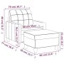 Armchair with footstool in synthetic leather, cappuccino color, 60 cm. by vidaXL, Sofas - Ref: Foro24-3201013, Price: 224,26 ...