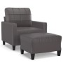 Sessel mit Hocker Kunstleder grau 60 cm von vidaXL, Sofas - Ref: Foro24-3201011, Preis: 186,87 €, Rabatt: %