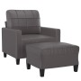 Sessel mit Hocker Kunstleder grau 60 cm von vidaXL, Sofas - Ref: Foro24-3201011, Preis: 186,87 €, Rabatt: %