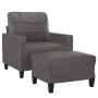 Sessel mit Hocker Kunstleder grau 60 cm von vidaXL, Sofas - Ref: Foro24-3201011, Preis: 178,83 €, Rabatt: %