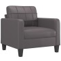 Sessel mit Hocker Kunstleder grau 60 cm von vidaXL, Sofas - Ref: Foro24-3201011, Preis: 186,87 €, Rabatt: %
