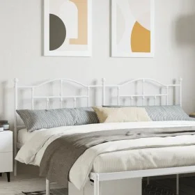 White metal headboard 200 cm by vidaXL, Headboards and footboards - Ref: Foro24-353526, Price: 51,29 €, Discount: %