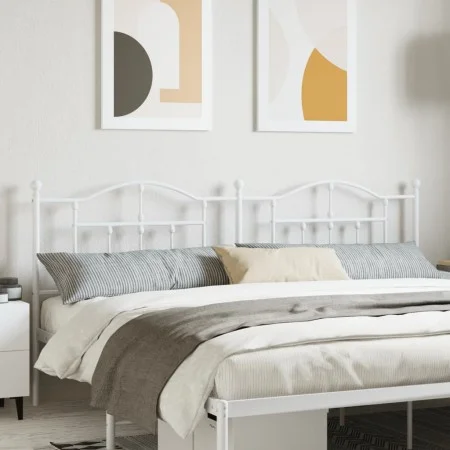 Cabecero de metal blanco 200 cm de vidaXL, Cabeceros y pies de cama - Ref: Foro24-353526, Precio: 51,26 €, Descuento: %