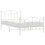 Metal bed frame with headboard and footboard white 107x203 cm by vidaXL, Beds and slatted bases - Ref: Foro24-353502, Price: ...