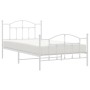 Metallbettgestell mit Kopf- und Fußteil weiß 107x203 cm von vidaXL, Betten und Lattenroste - Ref: Foro24-353502, Preis: 103,7...