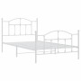Metallbettgestell mit Kopf- und Fußteil weiß 107x203 cm von vidaXL, Betten und Lattenroste - Ref: Foro24-353502, Preis: 103,7...