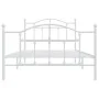 Metal bed frame with headboard and footboard white 107x203 cm by vidaXL, Beds and slatted bases - Ref: Foro24-353502, Price: ...