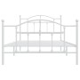 Metallbettgestell mit Kopf- und Fußteil weiß 107x203 cm von vidaXL, Betten und Lattenroste - Ref: Foro24-353502, Preis: 103,7...