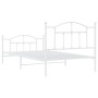 Metallbettgestell mit Kopf- und Fußteil weiß 107x203 cm von vidaXL, Betten und Lattenroste - Ref: Foro24-353502, Preis: 103,7...