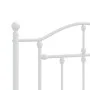 Metal bed frame with headboard and footboard white 107x203 cm by vidaXL, Beds and slatted bases - Ref: Foro24-353502, Price: ...