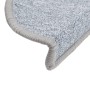 Alfombrillas de escalera 15 unidades gris claro 56x17x3 cm