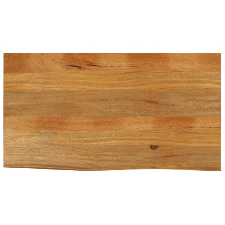Tablero de mesa borde natural madera maciza mango 110x60x2,5 cm