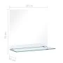 Wall mirror with tempered glass shelf 30x30 cm by vidaXL, Mirrors - Ref: Foro24-249434, Price: 18,72 €, Discount: %