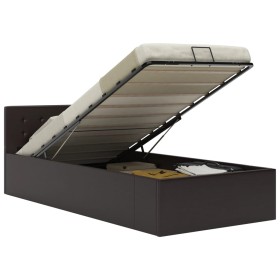 Cama canapé hidráulica cuero sintético gris 90x200 cm de vidaXL, Camas y somieres - Ref: Foro24-285522, Precio: 267,16 €, Des...