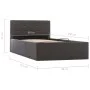 Cama canapé hidráulica cuero sintético gris 90x200 cm de vidaXL, Camas y somieres - Ref: Foro24-285522, Precio: 261,92 €, Des...