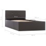 Cama canapé hidráulica cuero sintético gris 90x200 cm de vidaXL, Camas y somieres - Ref: Foro24-285522, Precio: 267,16 €, Des...