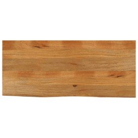 Tablero de mesa borde natural madera maciza mango 140x60x3,8 cm