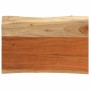 Tablero de mesa rectangular borde natural acacia 50x40x3,8 cm