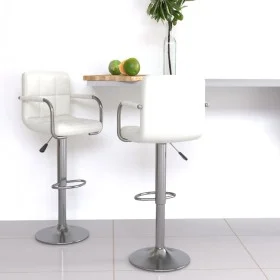 Kitchen stools 2 units white synthetic leather by vidaXL, Kitchen stools - Ref: Foro24-334593, Price: 118,07 €, Discount: %