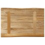 Tablero de mesa borde natural madera maciza mango 60x40x3,8 cm