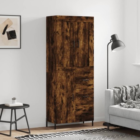 Aparador alto madera contrachapada roble ahumado 69,5x34x180 cm | Foro24.es | Tu tienda online para hogar, jardín y más Foro24.es