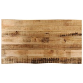 Tablero de mesa borde natural madera maciza mango 120x60x3,8 cm