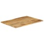 Tablero de mesa borde natural madera maciza mango 100x80x3,8 cm