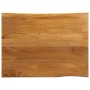 Tablero de mesa borde natural madera maciza mango 110x80x3,8 cm