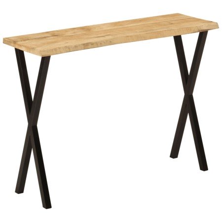Mesa consola con borde natural madera maciza mango 105x33x76 cm en Mesas consola | Comprar online en Foro24