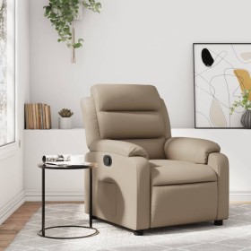 Sillón reclinable de cuero sintético color capuchino en Sillones | Comprar online en Foro24