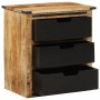 Aparador con 3 cajones madera maciza de mango 55x35x60 cm
