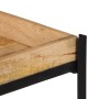Carrito de cocina madera maciza de mango rugosa 60x40x80 cm