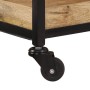 Carrito de cocina madera maciza de mango rugosa 60x40x80 cm