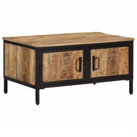 Mesa de centro de madera maciza de mango rugosa 80x50x40 cm en Mesas de centro | Comprar online en Foro24