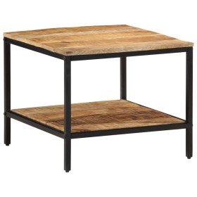 Mesa de centro de madera maciza de mango rugosa 55x55x45 cm en Mesas de centro | Comprar online en Foro24