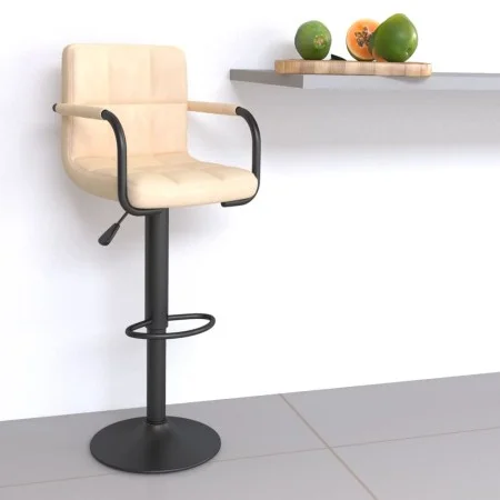 Taburete de cocina de terciopelo crema de vidaXL, Taburetes de cocina - Ref: Foro24-334647, Precio: 71,55 €, Descuento: %