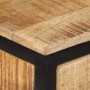Mesa consola madera maciza de mango rugosa 70x35x70 cm