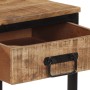 Mesa consola madera maciza de mango rugosa 100x35x70 cm