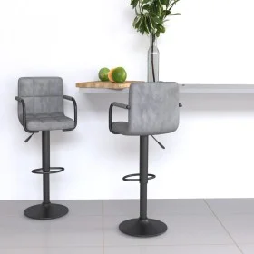 Kitchen stools 2 units light gray velvet by vidaXL, Kitchen stools - Ref: Foro24-334659, Price: 140,76 €, Discount: %