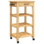 Carrito de cocina MONZA madera maciza de pino 48x40x88,5 cm