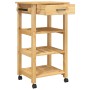 Carrito de cocina MONZA madera maciza de pino 48x40x88,5 cm